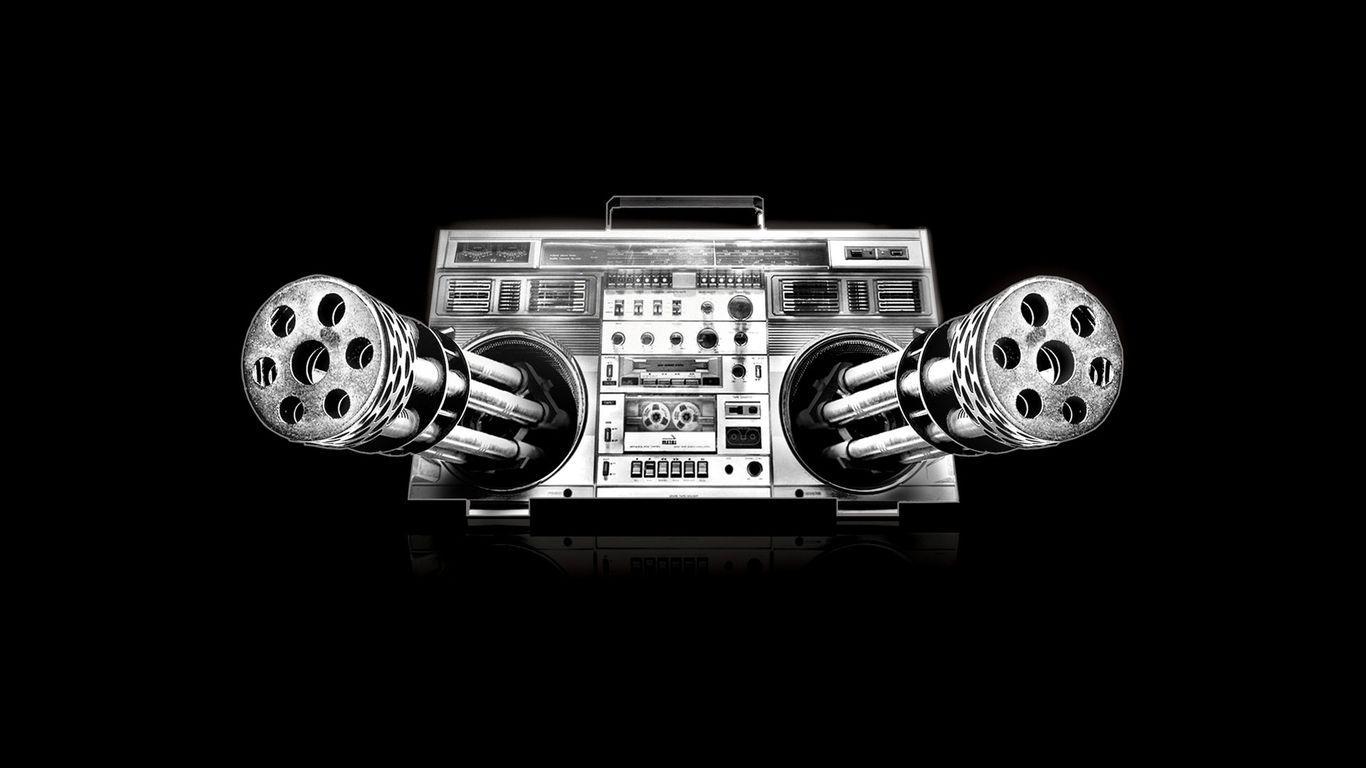 1366x768 Old School Music Wallpaper