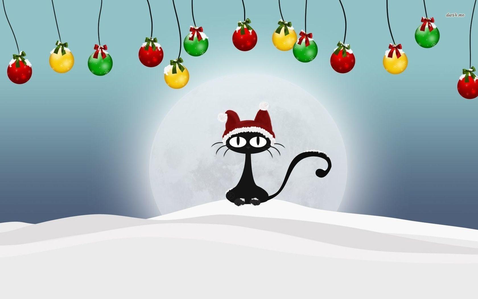 1680x1050 Free download Black cat on Christmas night wallpaper 1280x800 Black cat on Christmas [1680x1050] for your Desktop, Mobile & Tablet. Explore Black Cat Christmas Wallpaper. Free Cat Wallpaper For