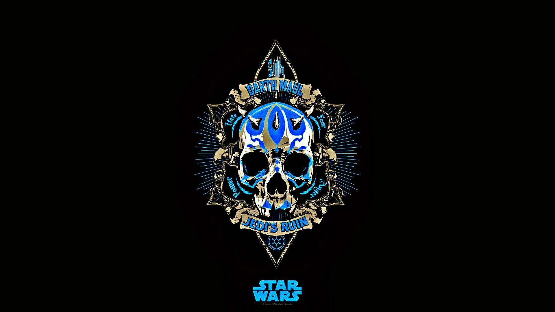 1920x1080 1920x1080 star wars jedi skull blue black darth maul minimalism wallpaper JPG 196 kB Gallery HD Wallpaper