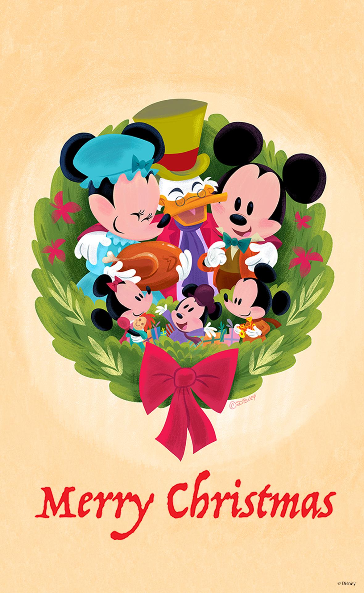1180x1920 Download These Special Holiday Wallpaper Designed by Disney Artists Now