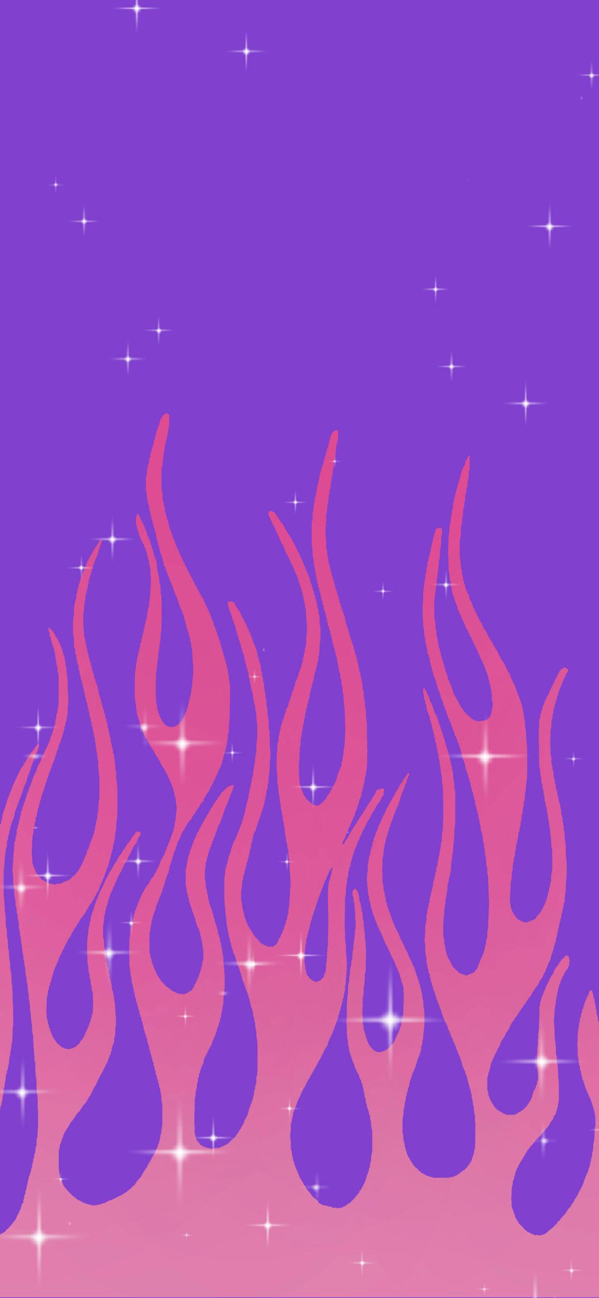 1183x2560 Pink and Purple Flame Wallpaper Purple Wallpaper iPhone