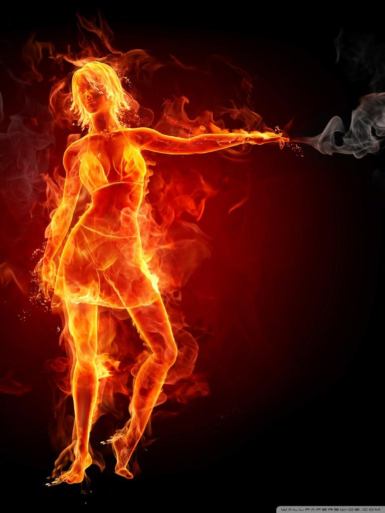 768x1024 Hot Girl On Fire Ultra HD Desktop Background Wallpaper for : Widescreen & UltraWide Desktop & Laptop : Tablet