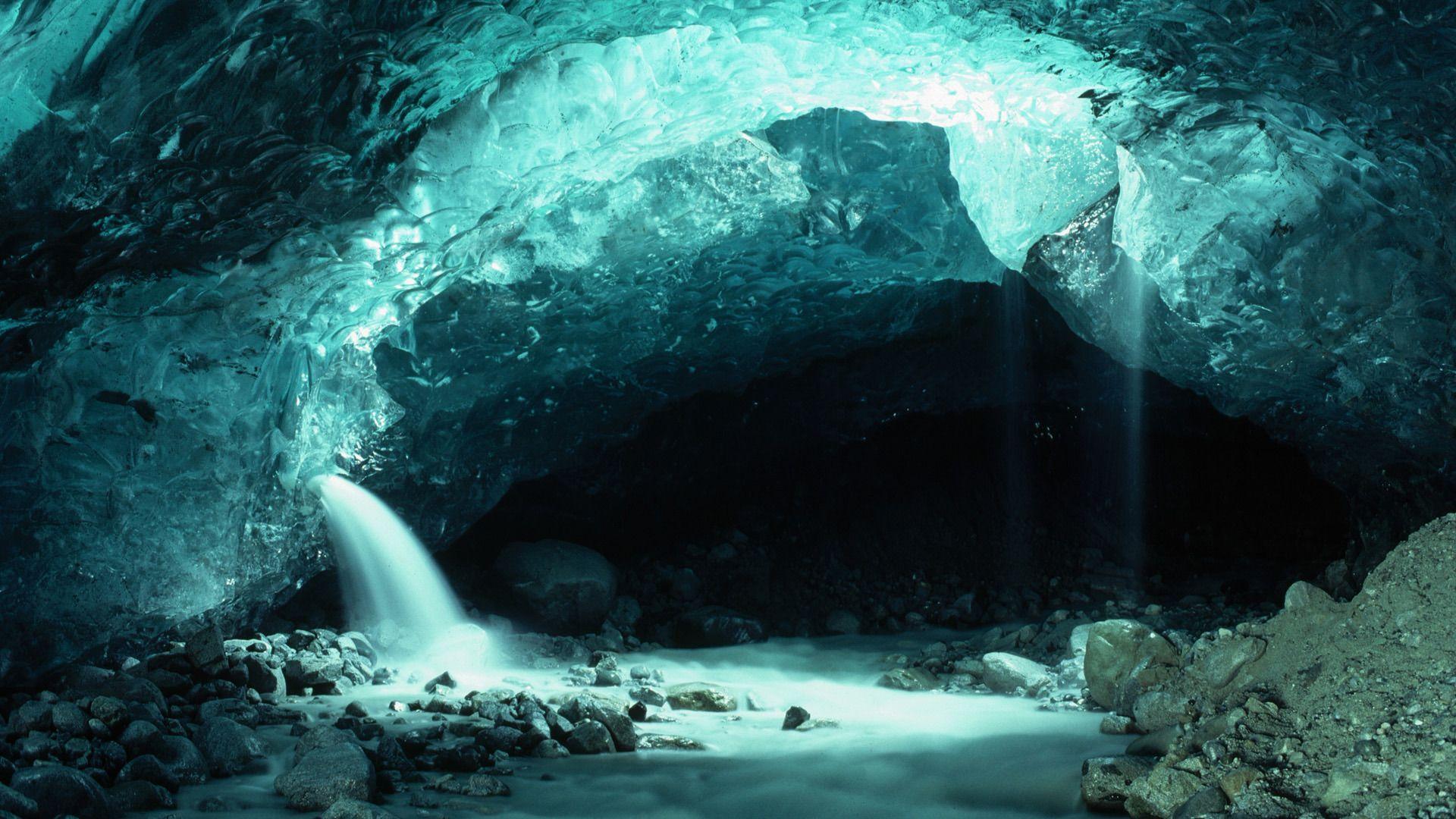 1920x1080 Cave Blue Wallpaper