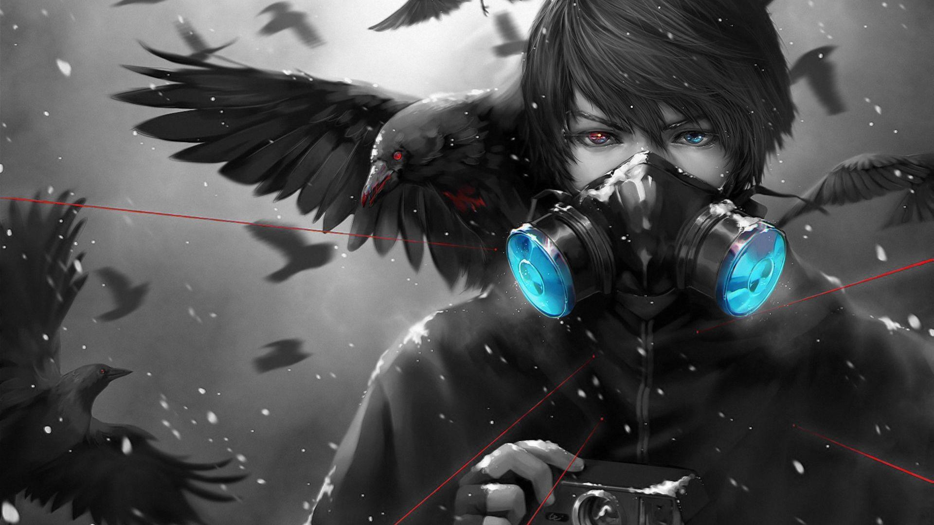 1920x1080 Desktop Wallpaper Anime Boy, Dark, Mask, Crows, Art, HD Image, Picture, Background, 5c349c