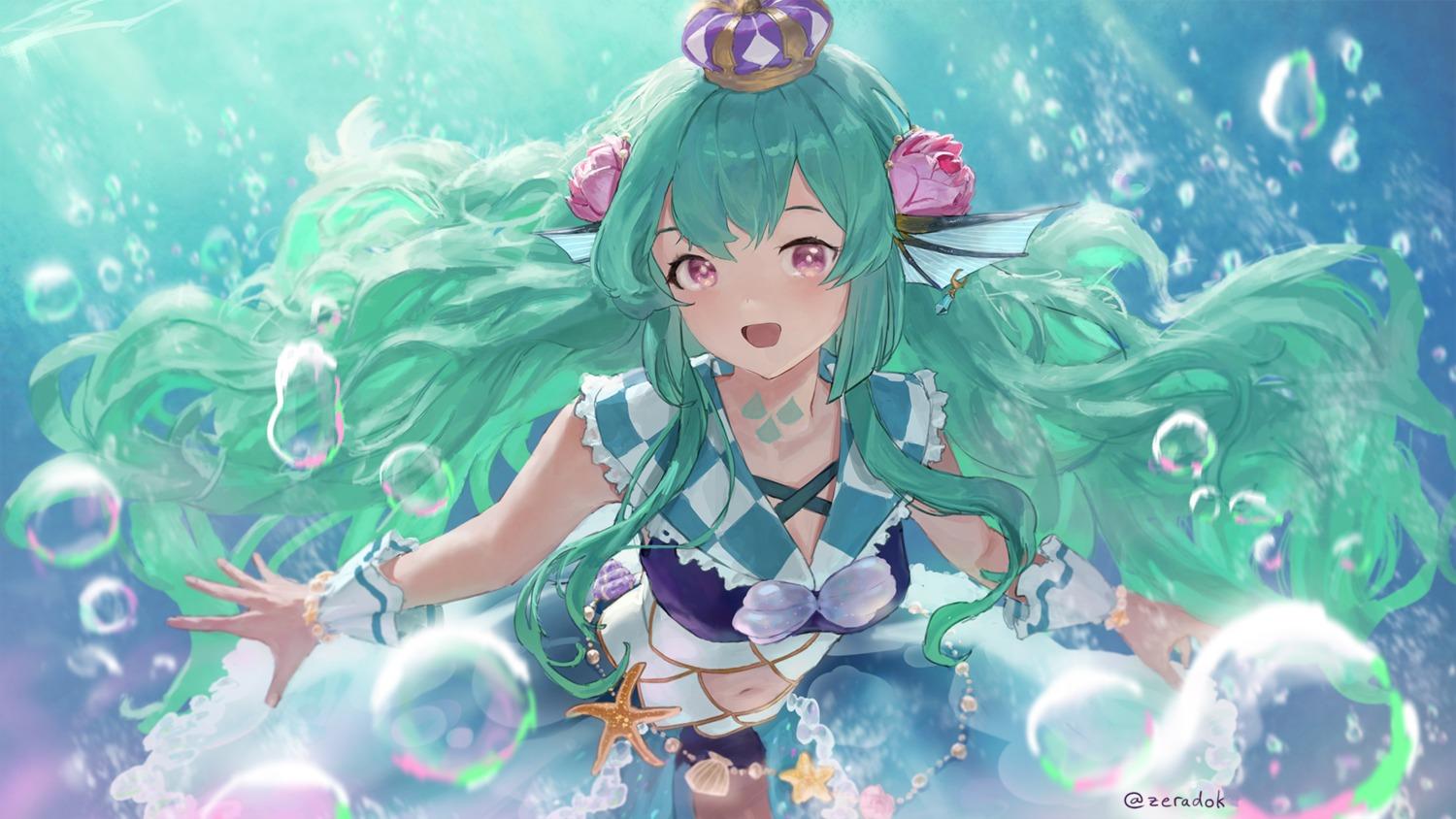 1500x844 zeradok nijisanji nijisanji en finana ryugu mermaid monster girl tattoo wallpaper