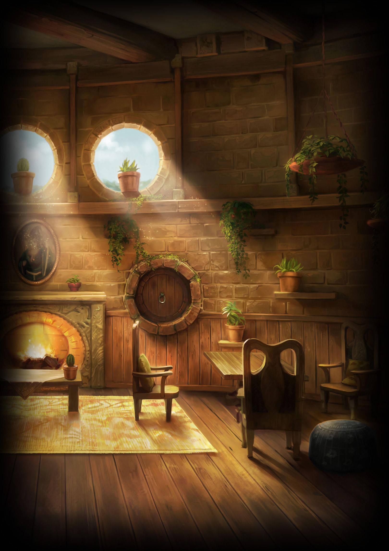 1620x2296 Download Cartoon Hufflepuff Room Wallpaper
