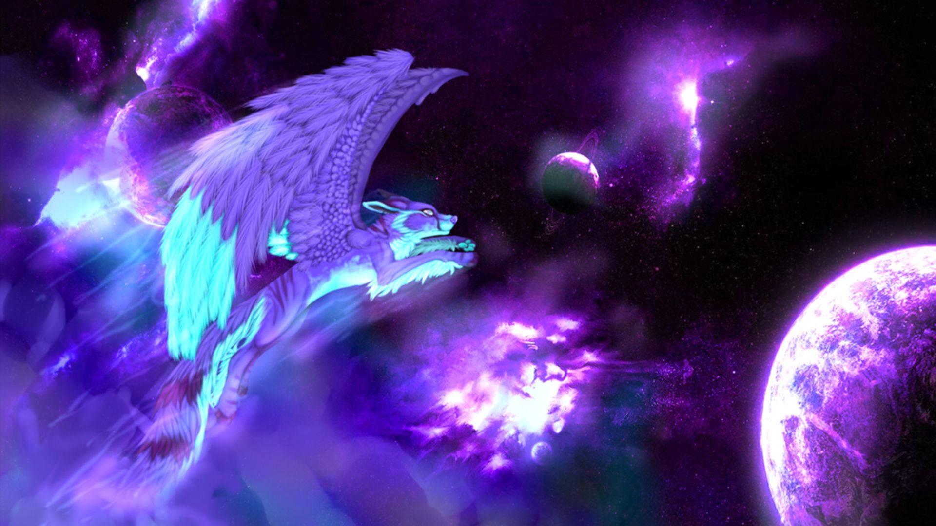 1920x1080 Download Angel Dog In Cute Galaxy Wallpaper