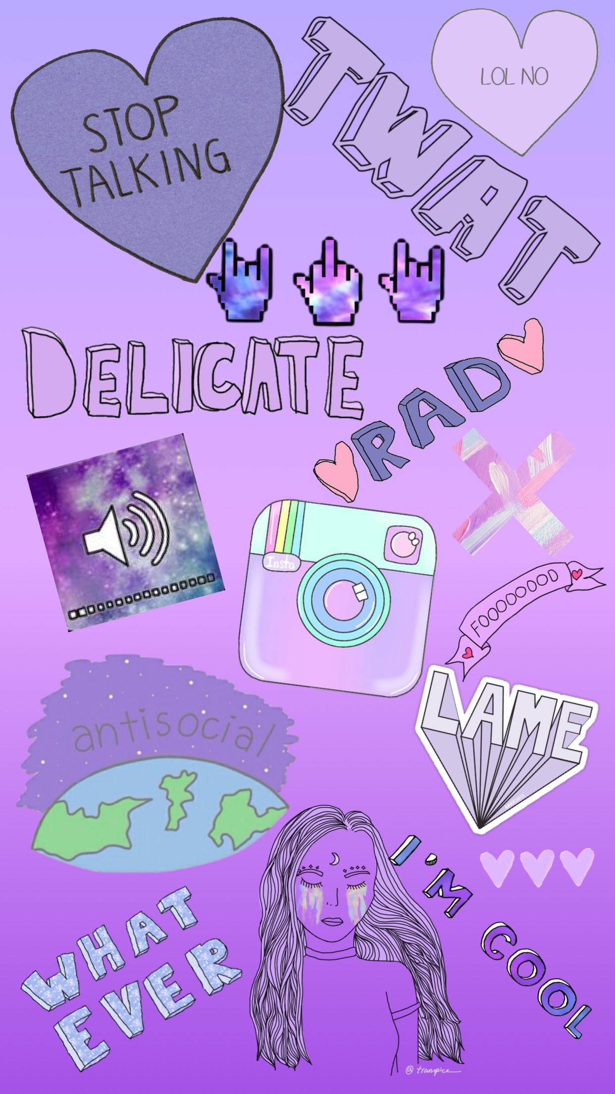 1242x2208 Cute Purple Wallpaper