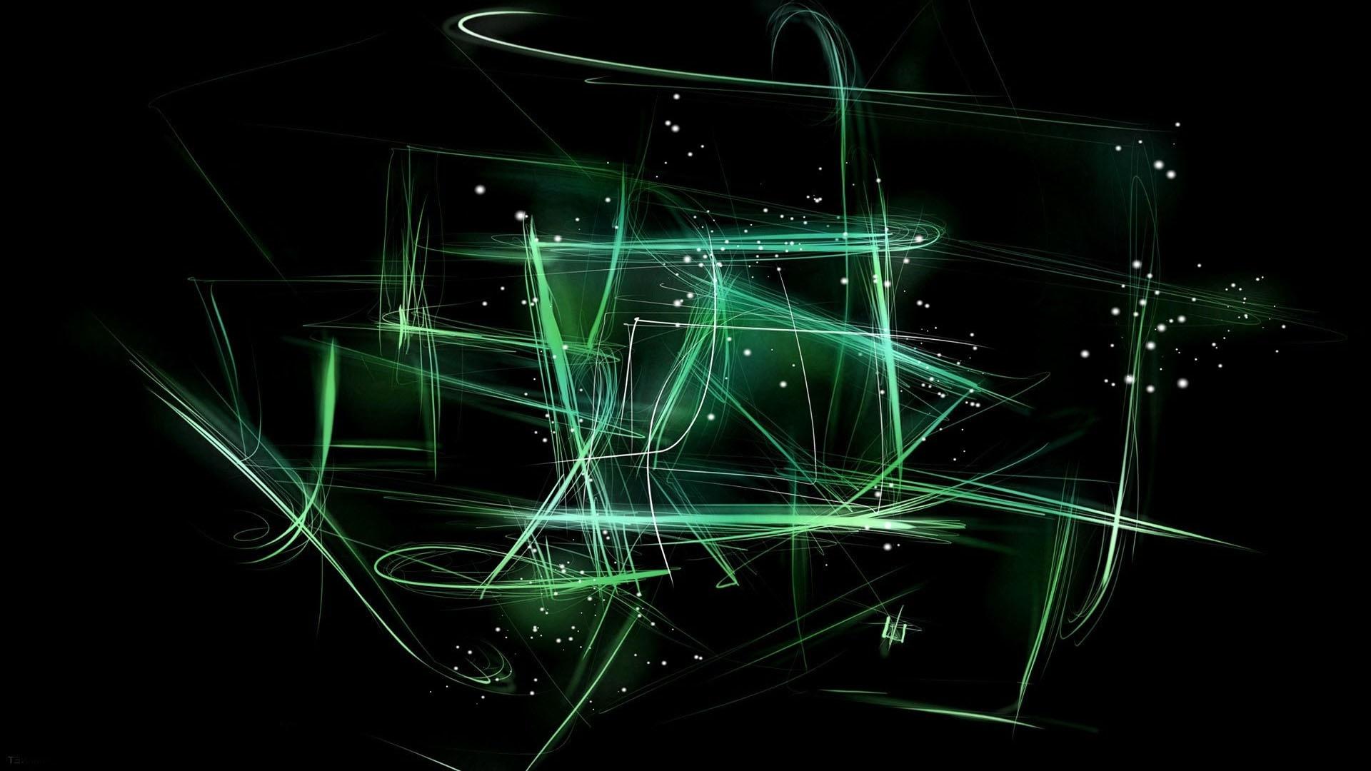 1920x1080 Black and Green Wallpaper
