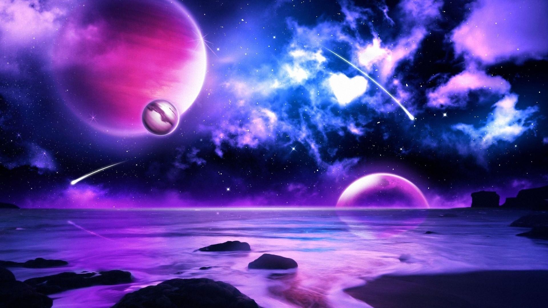 1920x1080 Purple Galaxy Wallpaper