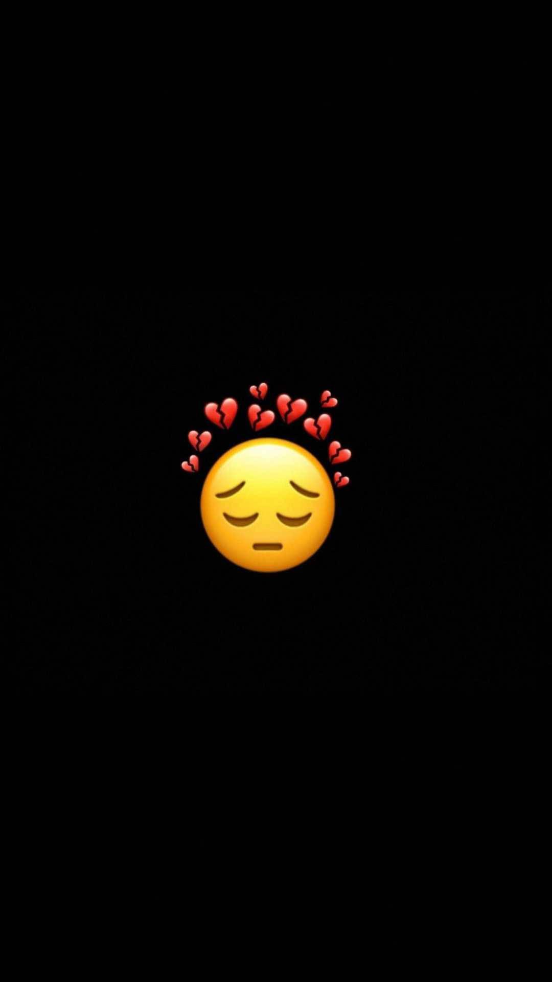 1080x1920 Download Broken And Sad Emoji Wallpaper