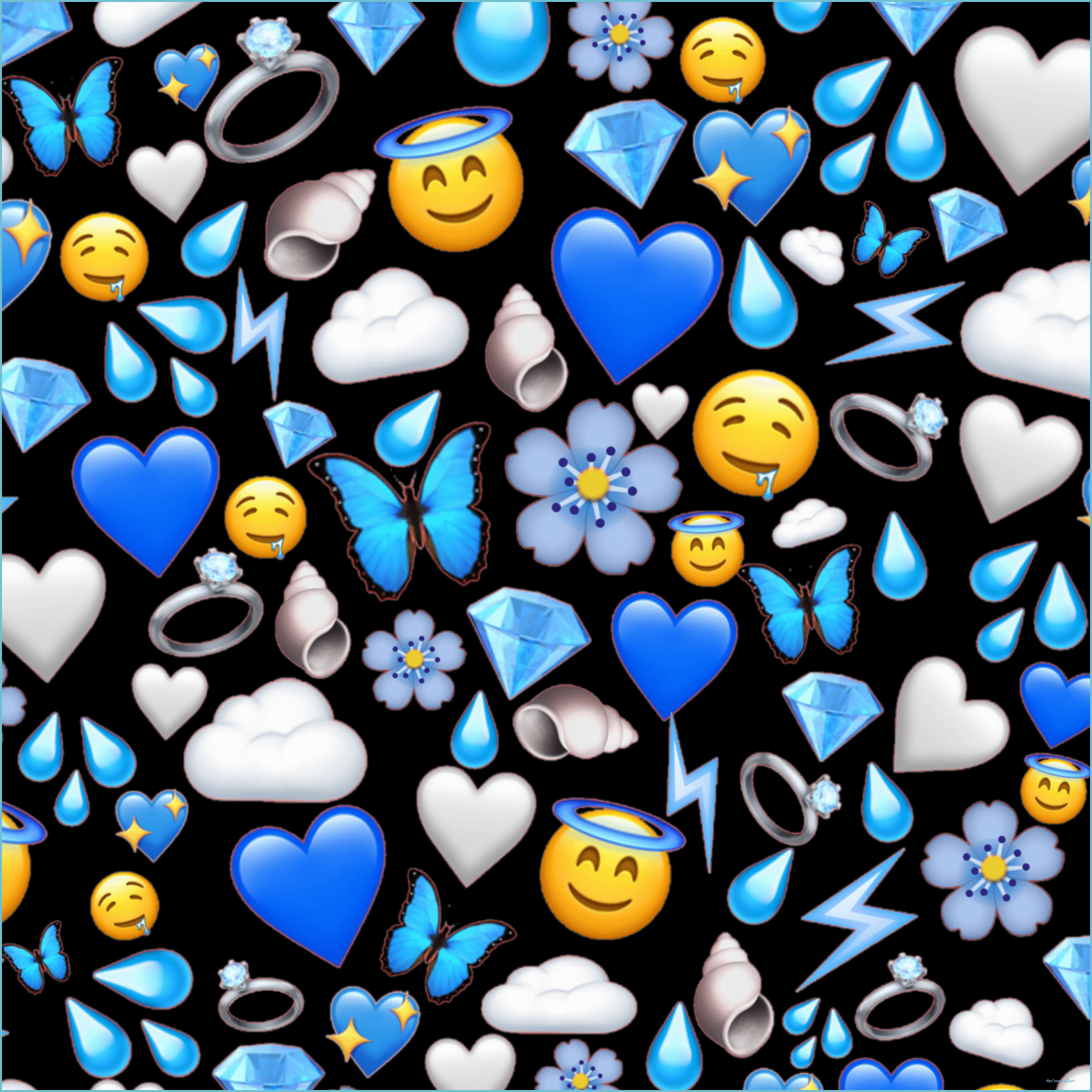2220x2220 Mixed Emoji Wallpaper