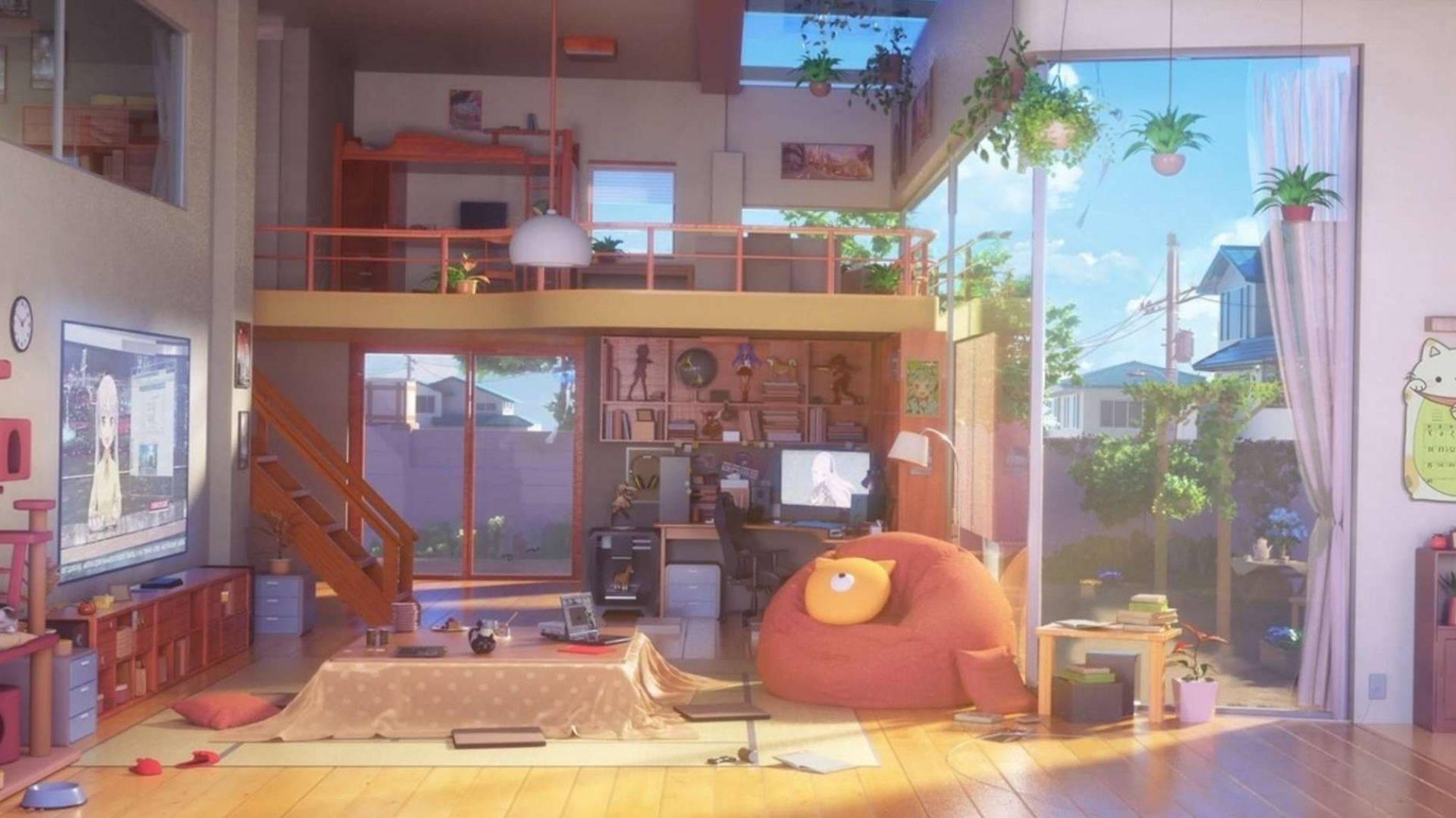 Stylish anime living room live wallpaper for your living room