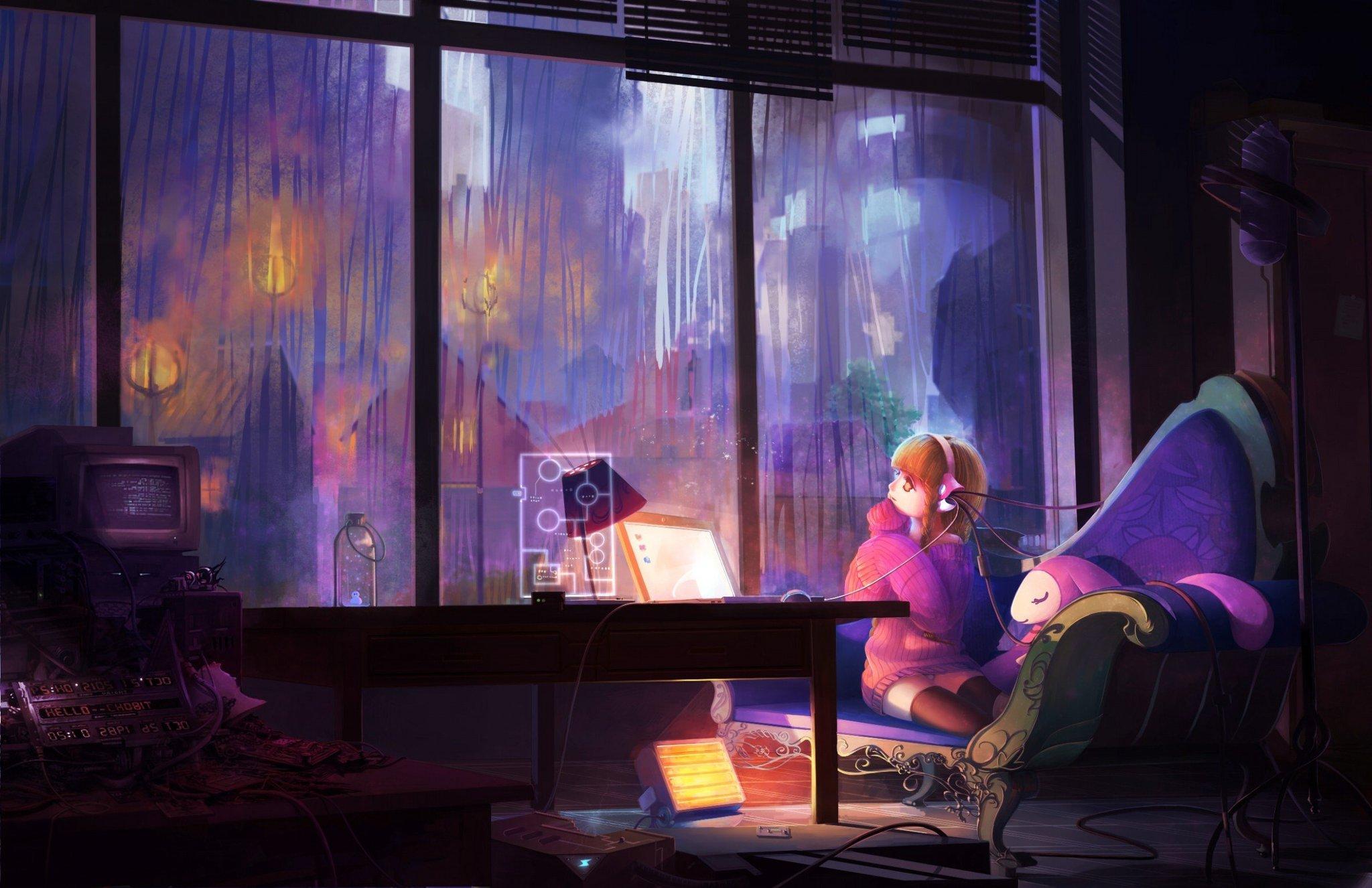 2048x1326 獨立香蕉on Twitter: Aesthetic Anime wallpaper Part 3 #animetwt #AnimeArt # anime #aesthetic #aestheticwallpaper
