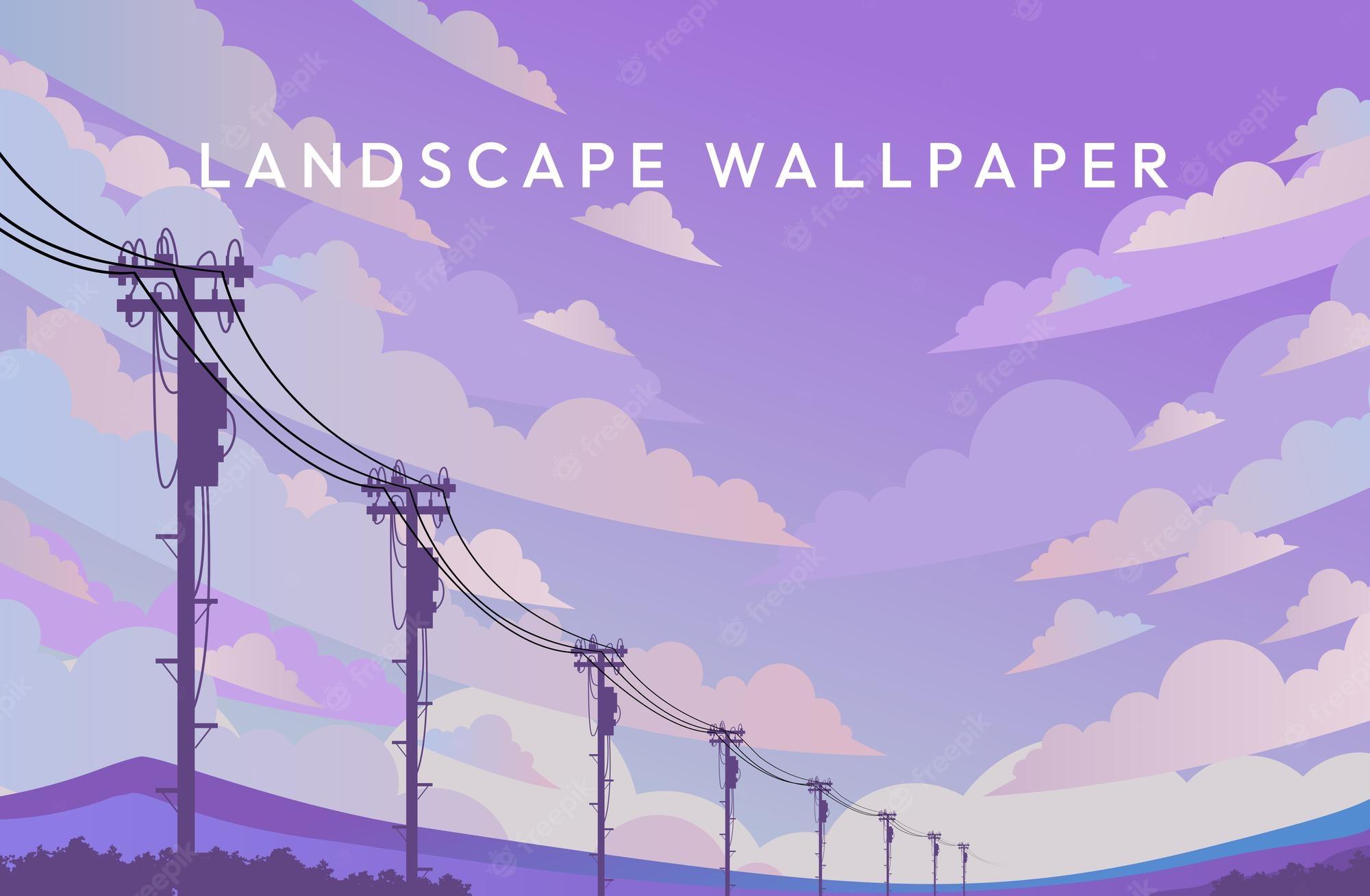 2000x1309 Anime background landscape Vectors & Illustrations for Free Download