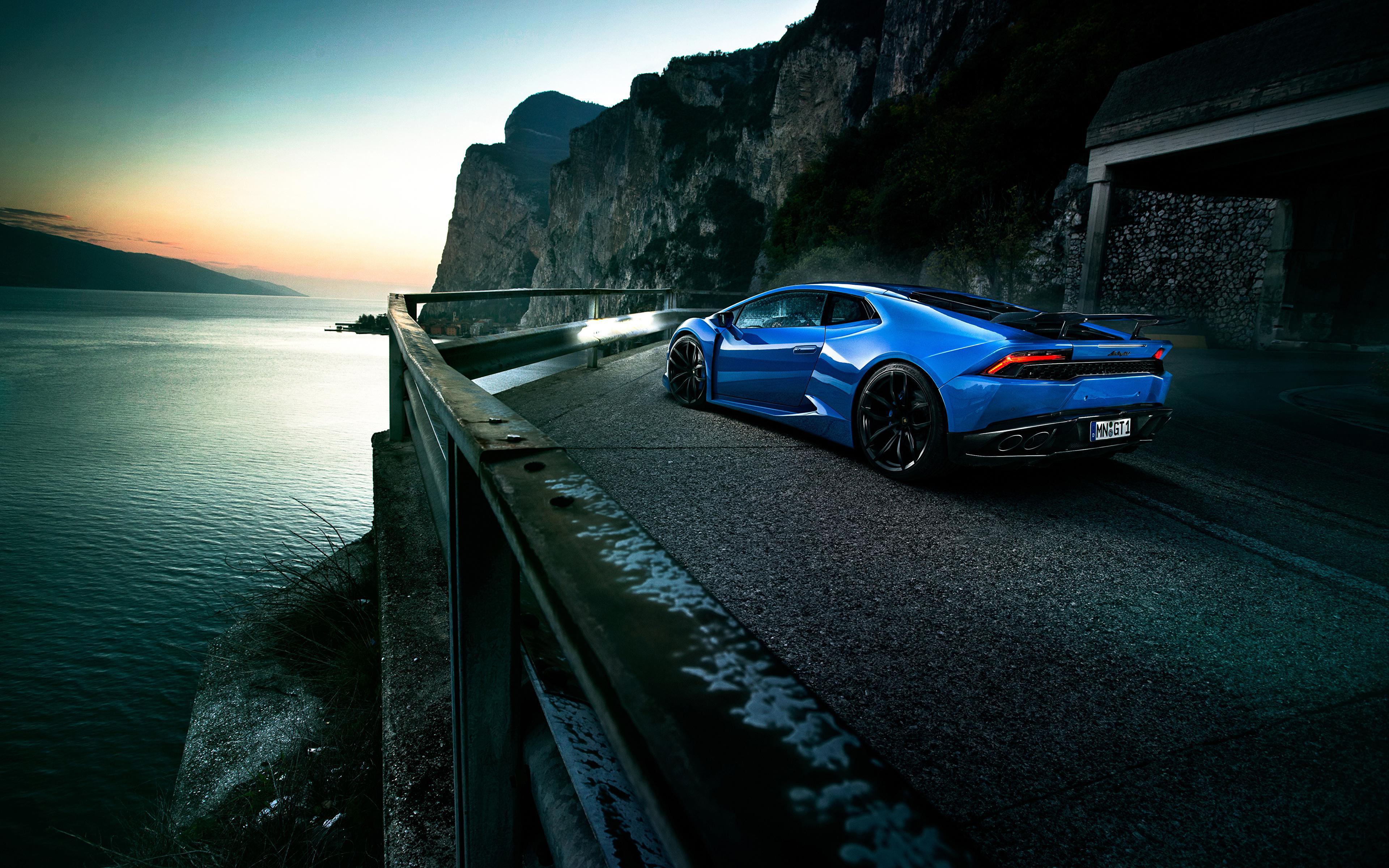 3840x2400 Sky Blue Lamborghini Wallpaper
