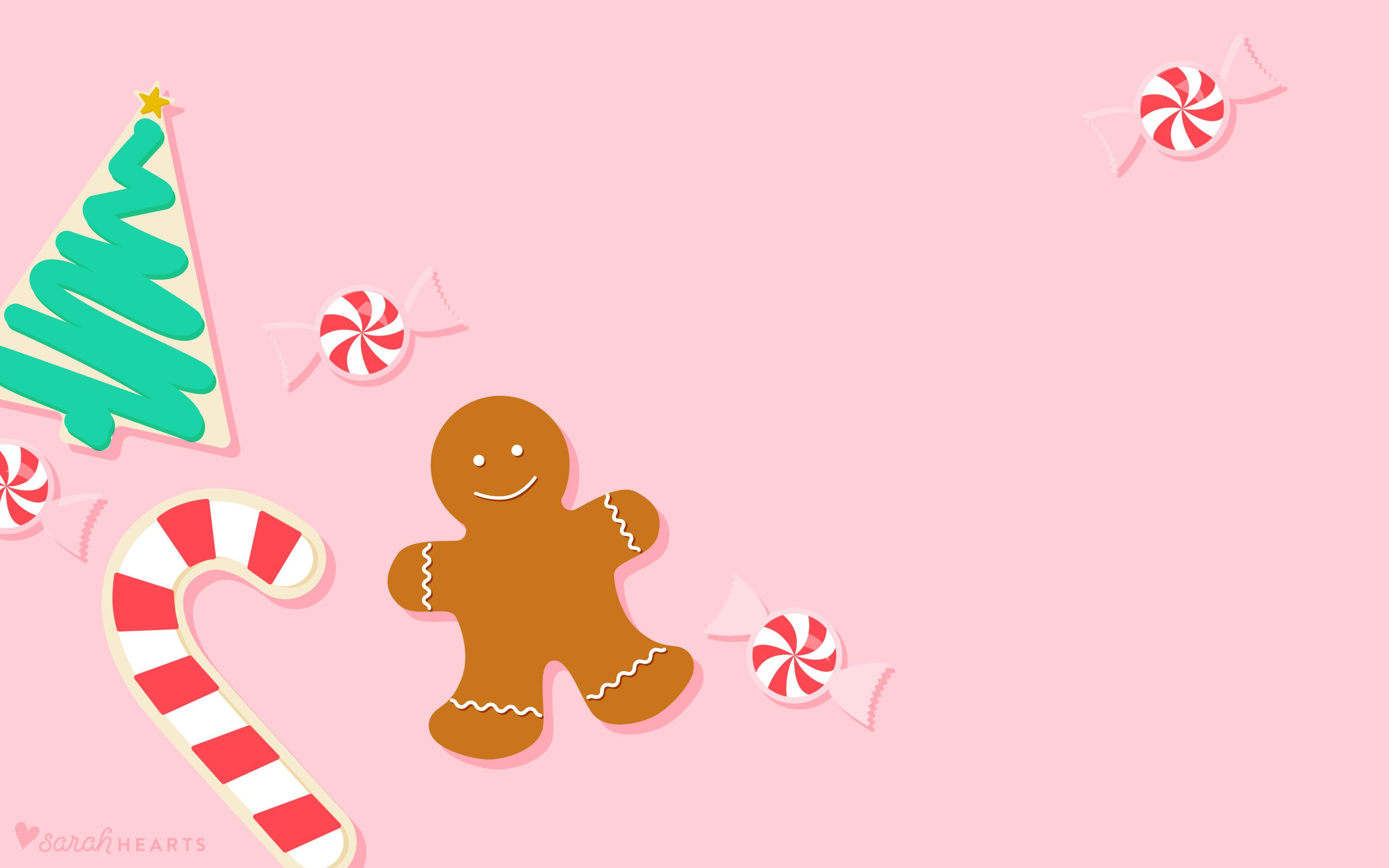 3000x1875 December 2016 Christmas Cookie Calendar Wallpaper