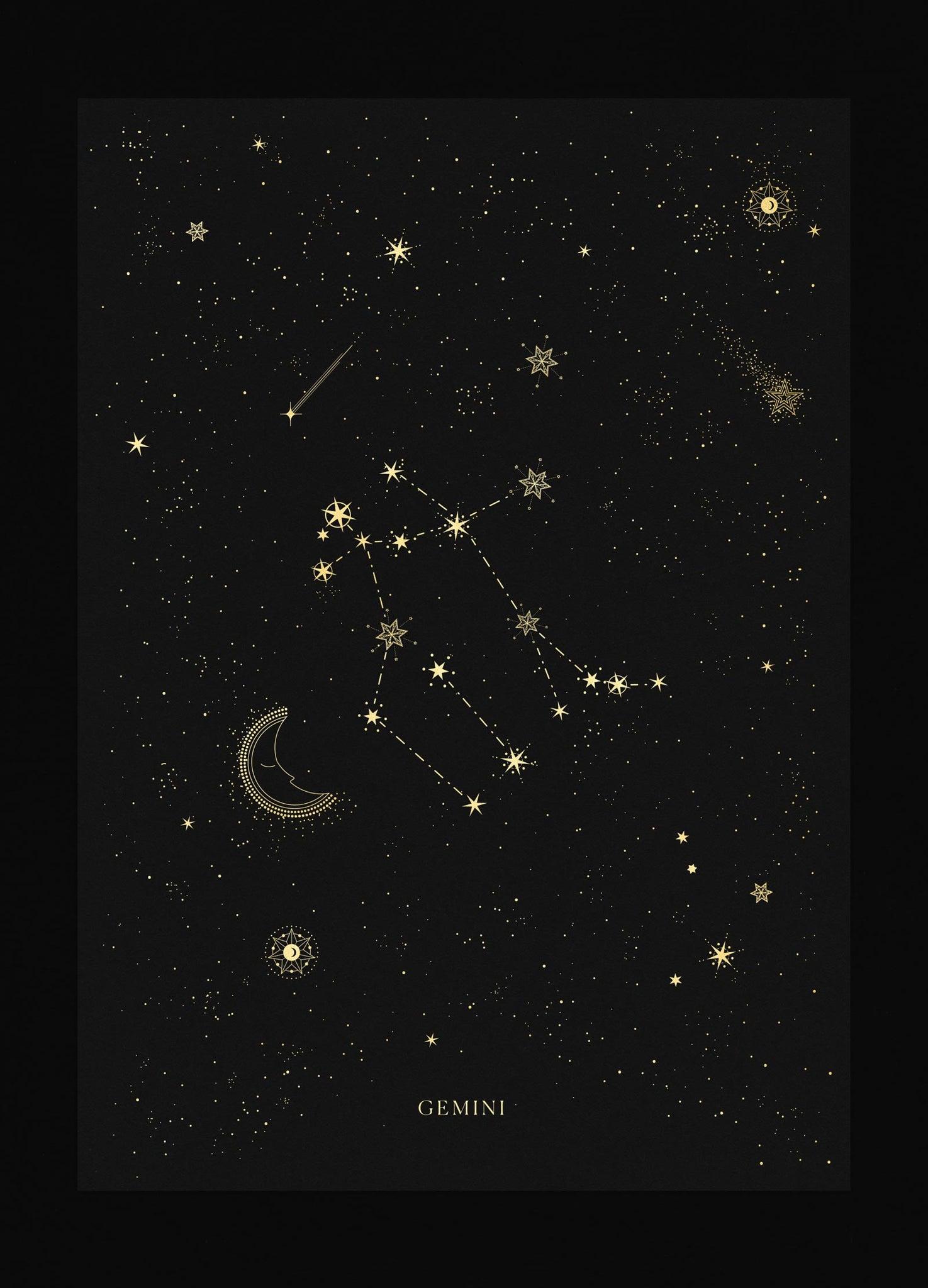 1475x2048 Gemini Constellation Art Print