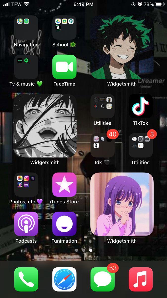 675x1200 Anime ios14 widget. Dicas para iphone, Planos de fundo, Ios