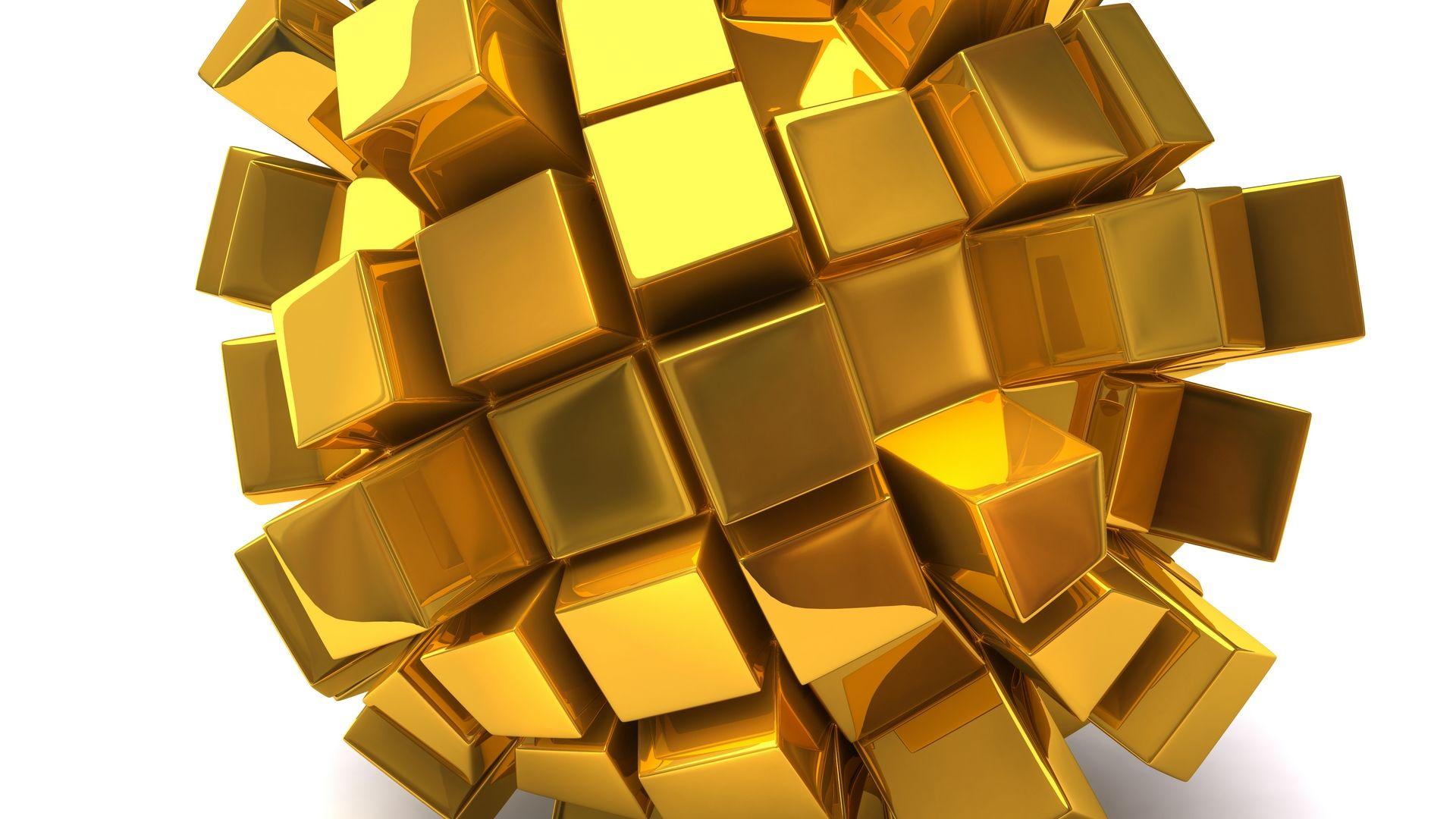 1920x1080 Gold and White Desktop Wallpaper