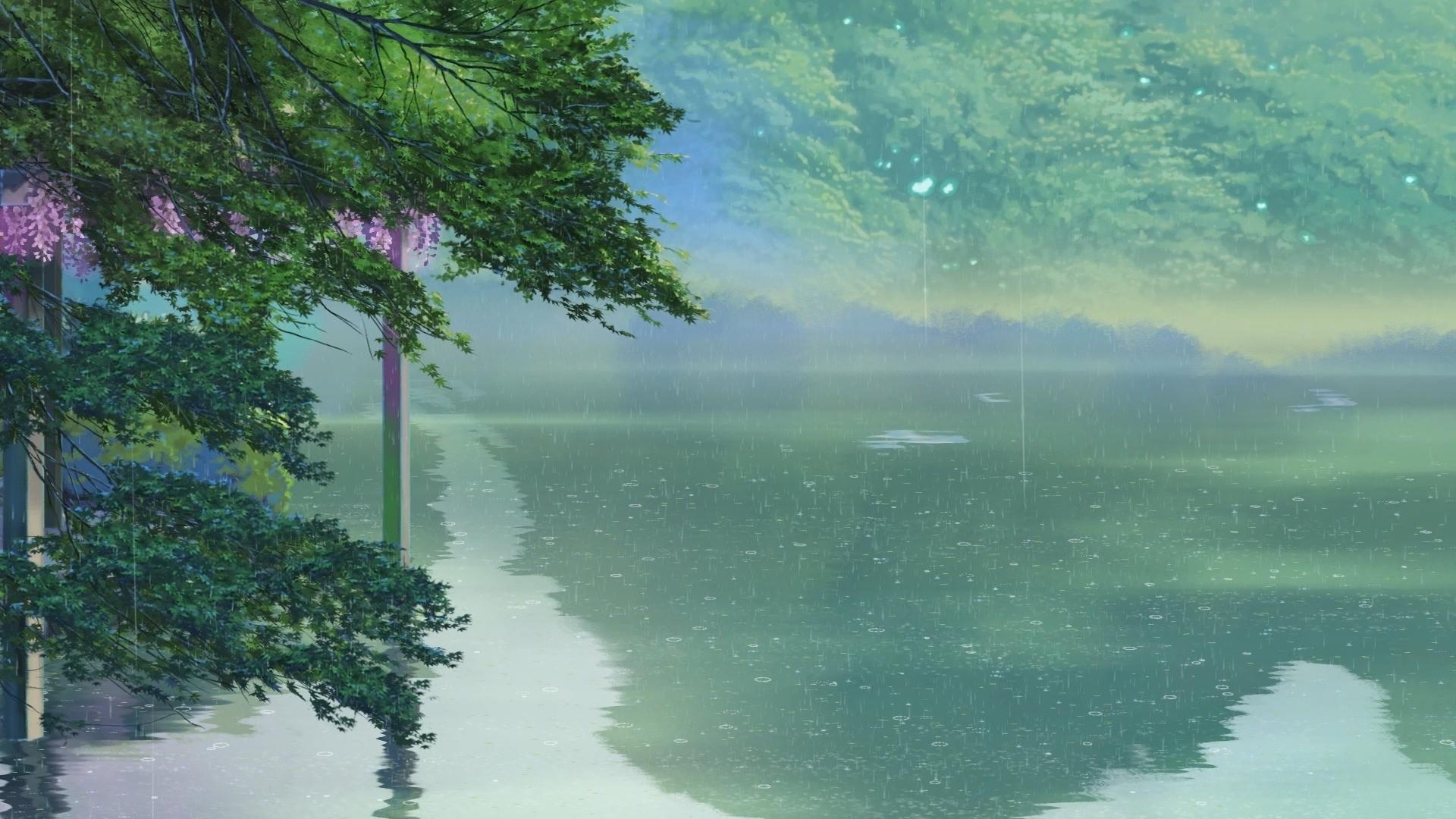 1920x1080 Anime Rain Wallpaper