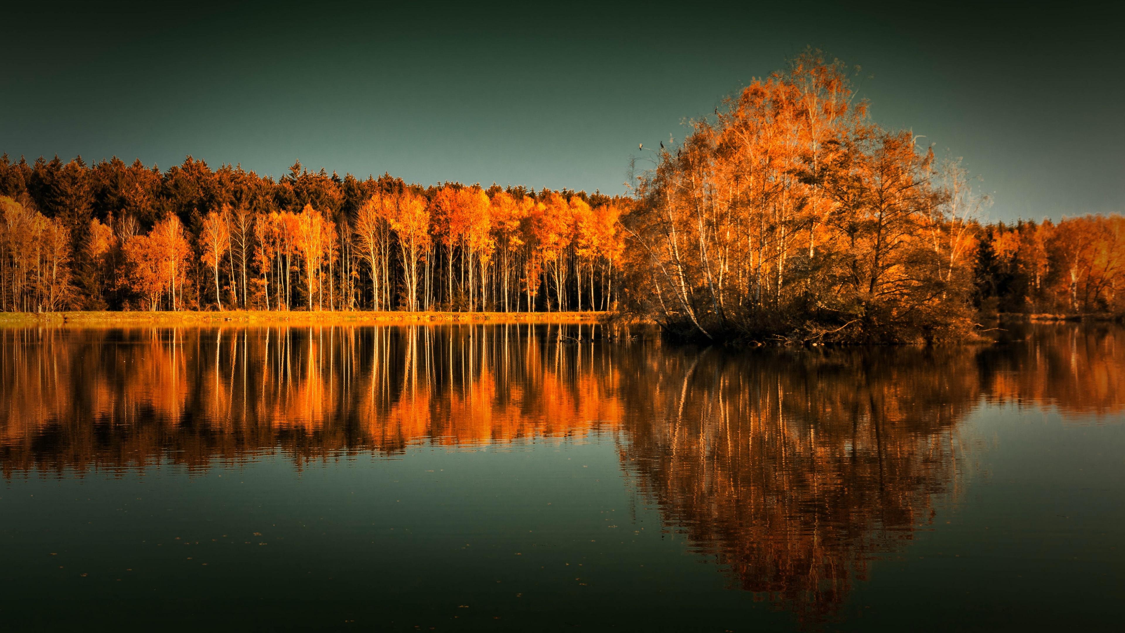 3840x2160 Reflection 4k Ultra HD Wallpaper, Fall, Nature, Lake Gallery HD Wallpaper