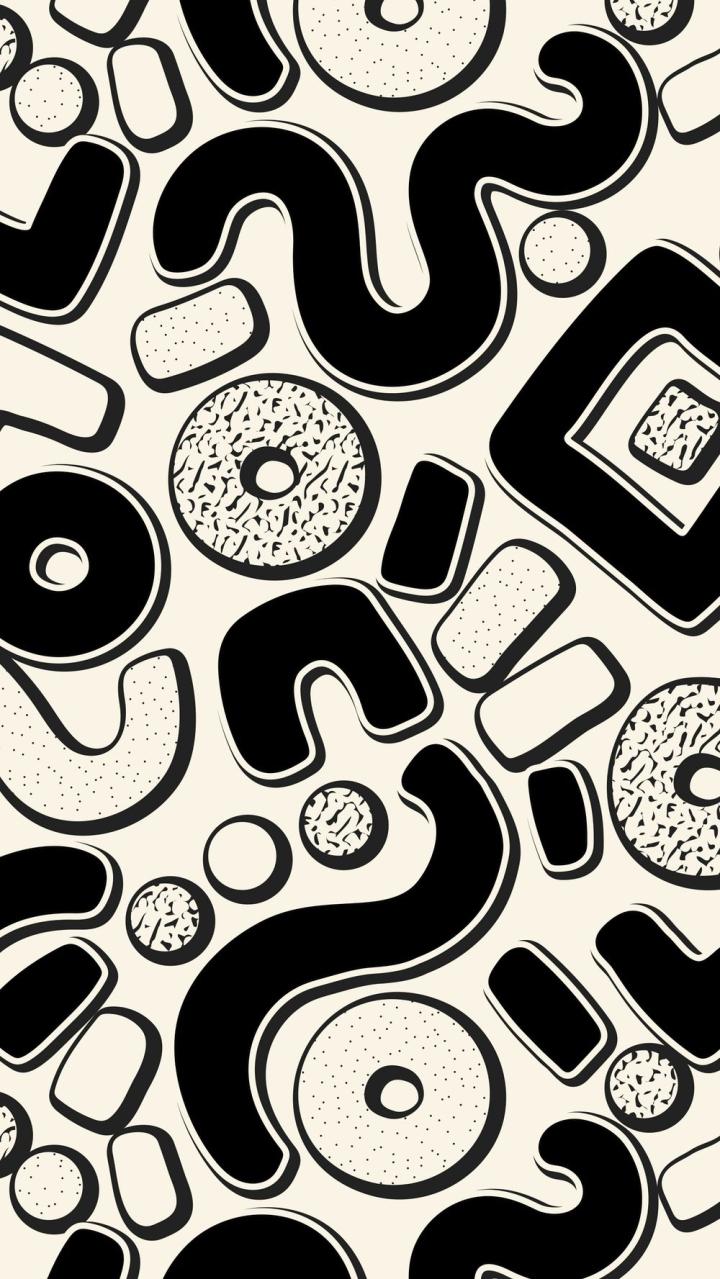 720x1279 iPhone wallpaper Memphis pattern, black. Free Photo for designer