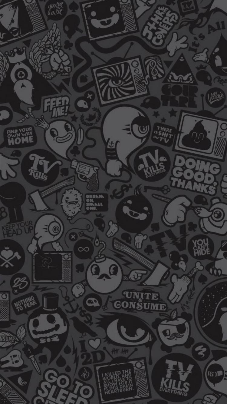 750x1334 A Wide Variety Of ICONS iPhone Wallpaper Free Download