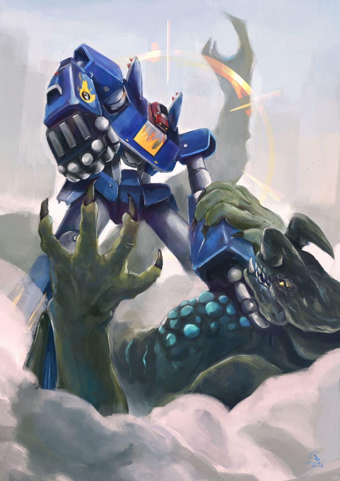1131x1600 Megas Vs Kaiju Artwork G4dod. Kaiju, Cool Cartoons, Childhood Tv Shows