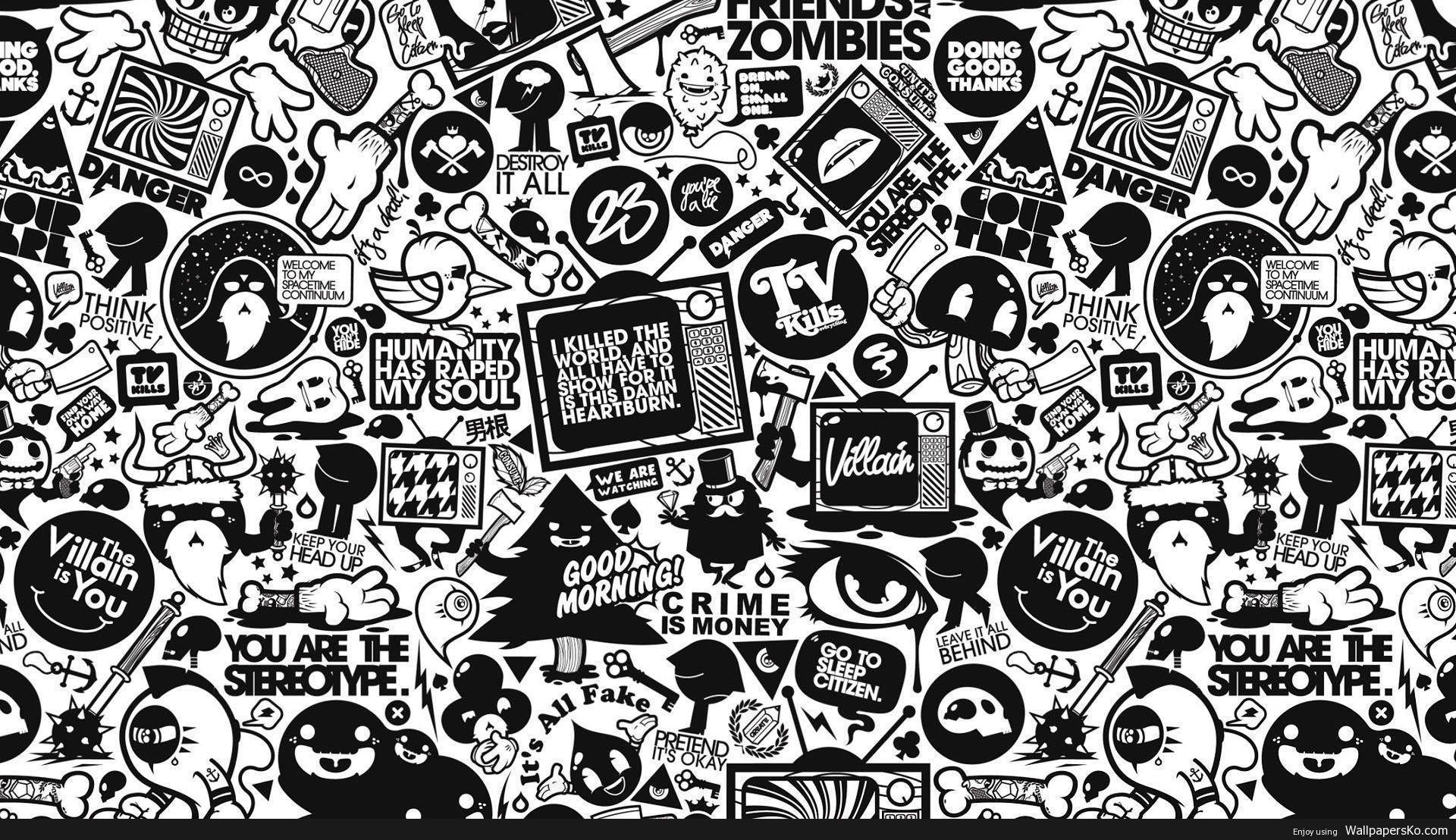 1920x1108 Game Doodle Desktop Wallpaper