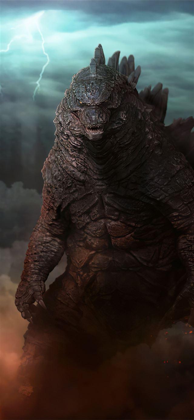 640x1385 godzilla creature concept 4k iPhone 12 Wallpaper Free Download