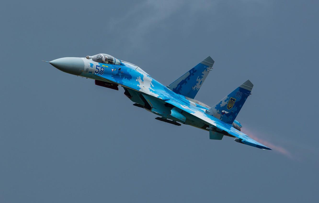 1332x850 Wallpaper Fighter, Ukraine, The fast and the furious, Su- Ukrainian air force image for desktop, section авиация