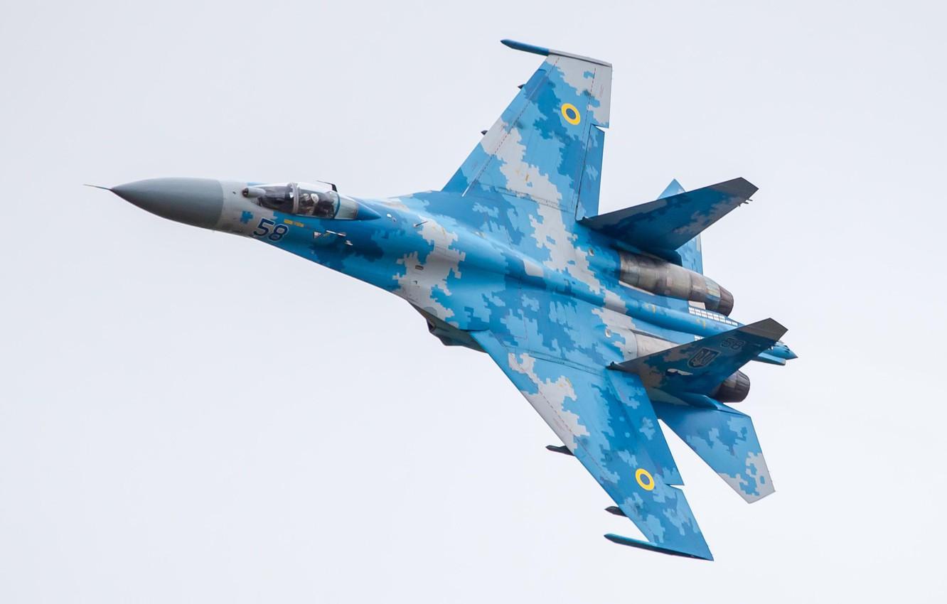 1332x850 Wallpaper Fighter, Ukraine, Su- Ukrainian air force image for desktop, section авиация
