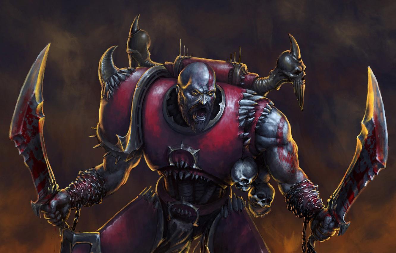1332x850 Wallpaper Kratos, God of War, Warhammer 40 blades of chaos image for desktop, section фантастика