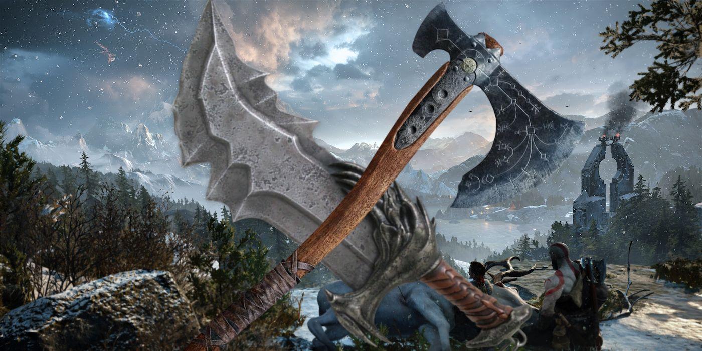 1400x700 God of War Fan Creation Combines Leviathan Axe & Blades of Chaos