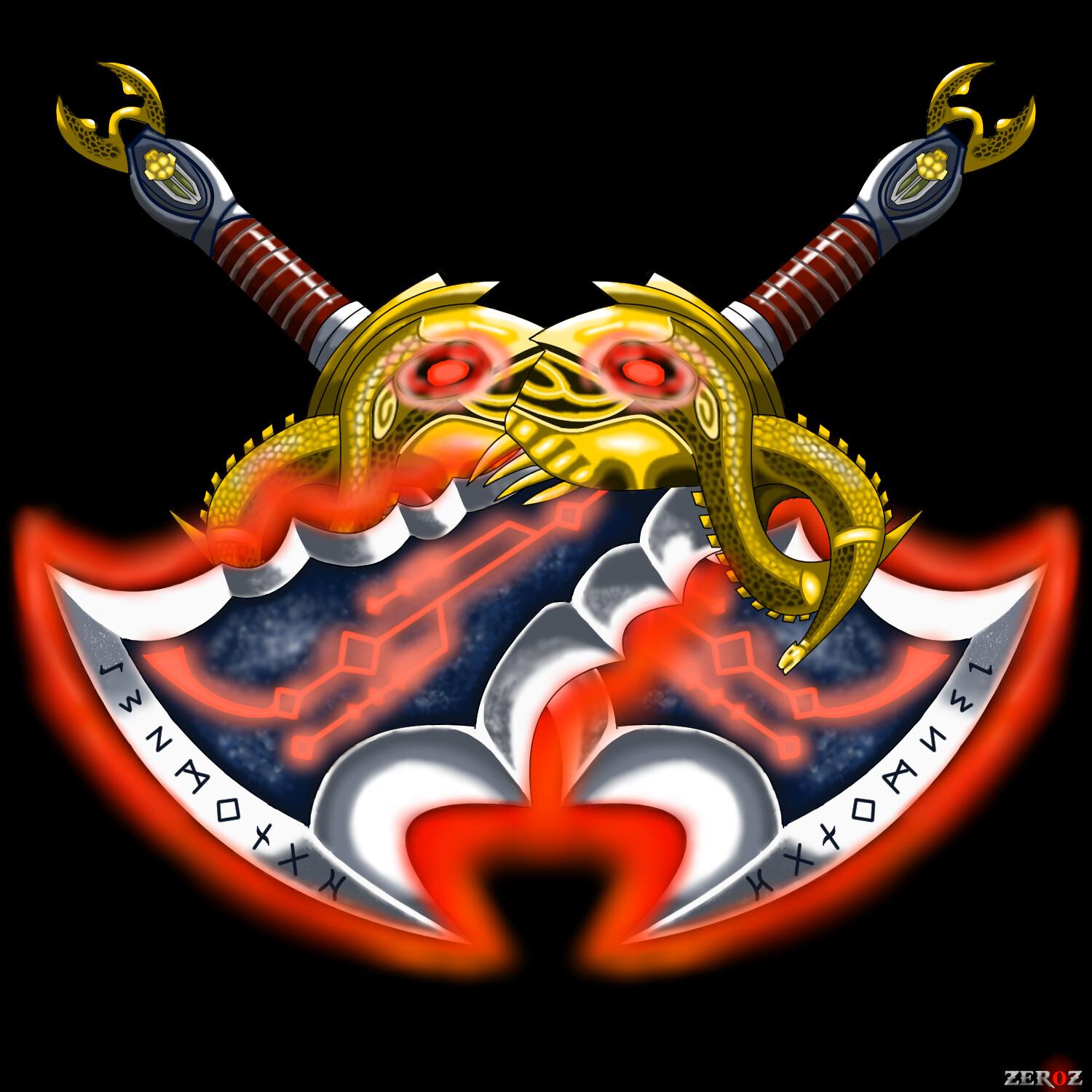 1500x1500 Norse Blades of Chaos from God of War (My own version)