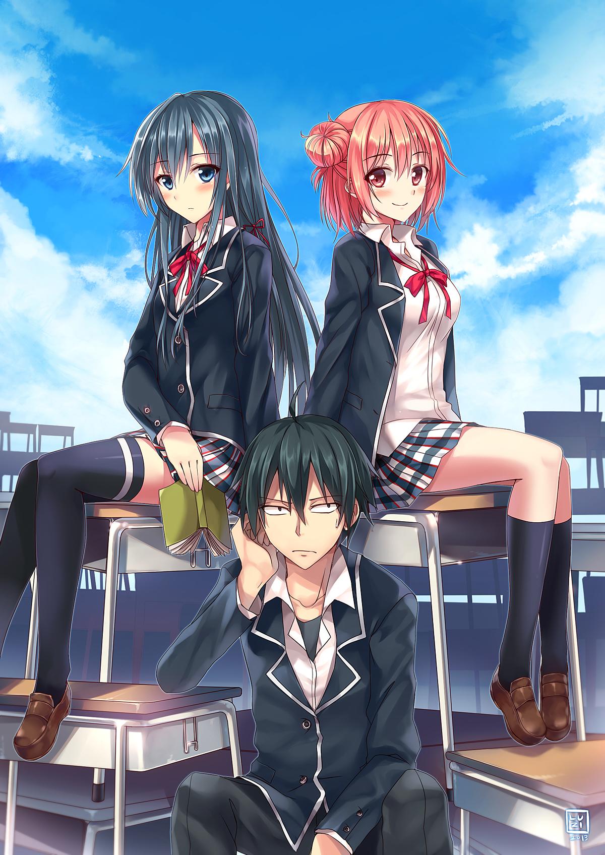 1200x1696 Anime Picture Yahari Ore No Seishun Love Comedy Wa Machigatteiru. Brains Base (studio) Yukinoshita Yukino Yuigahama Yui Hikigaya Hachiman Luzi (coffee Straw Luzi) 1200x1696 306290 De