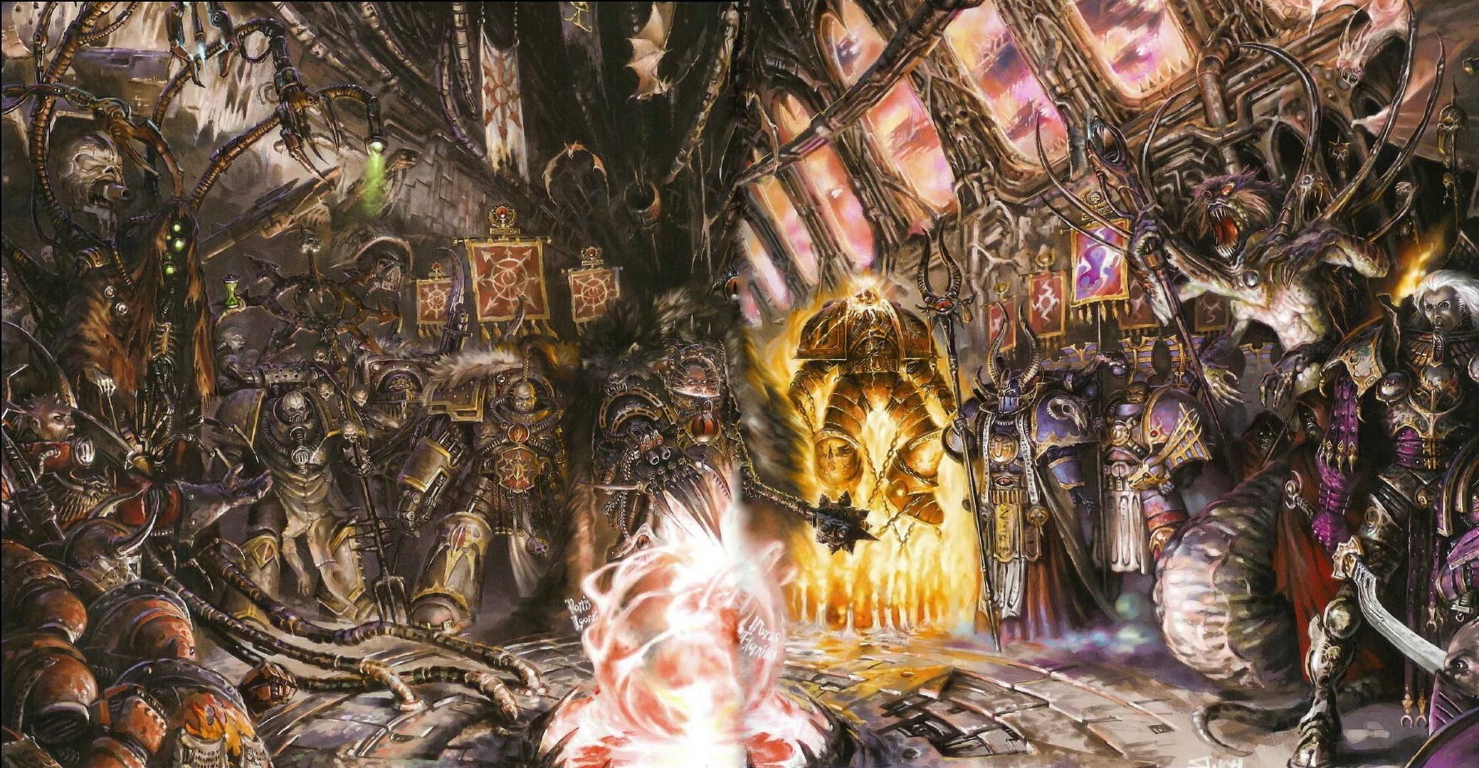 2078x1080 Warhammer 40K Chaos Wallpaper