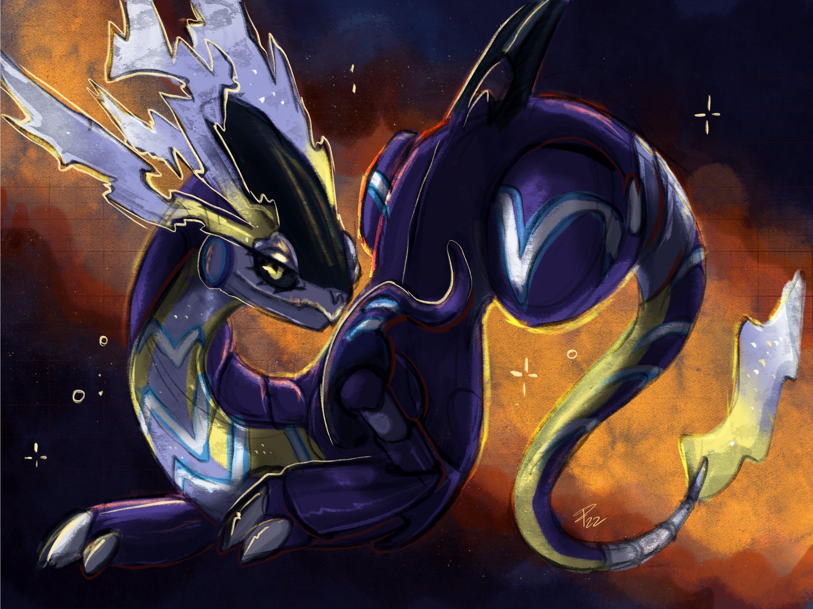 giratina, arceus, dialga, palkia, and giratina (pokemon) drawn by  kemonomichi_(blue_black)