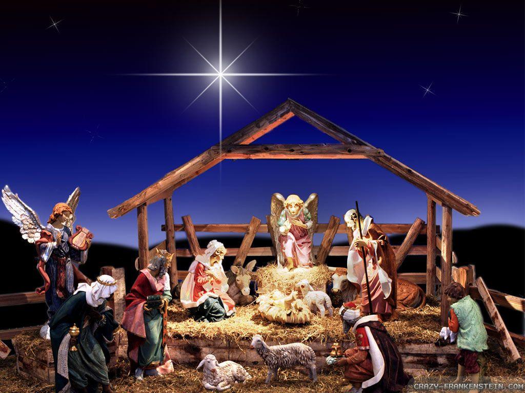 1024x768 Christmas Nativity Wallpaper