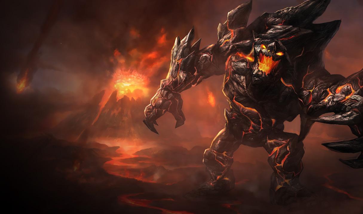 1215x717 Obsidian Malphite Skin of Legends Wallpaper