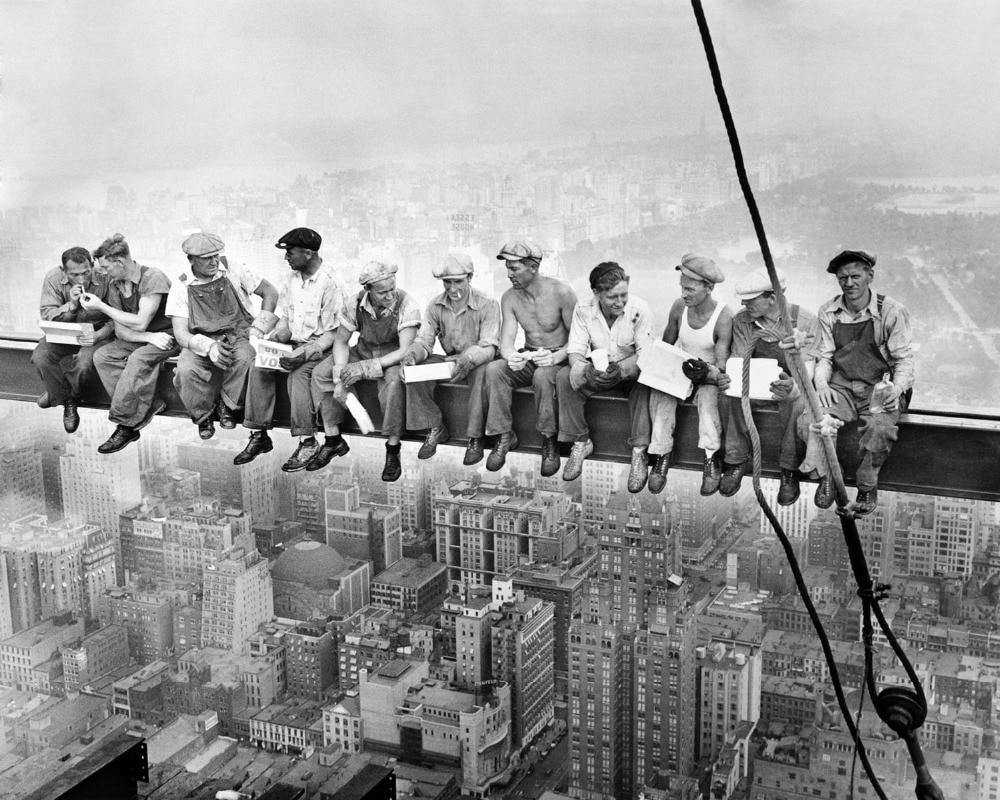 1000x800 P1228 Construction Workers New York Wallpaper Poster Wall Art For Home Decor Canvas Printings 24x34inch & Calligraphy