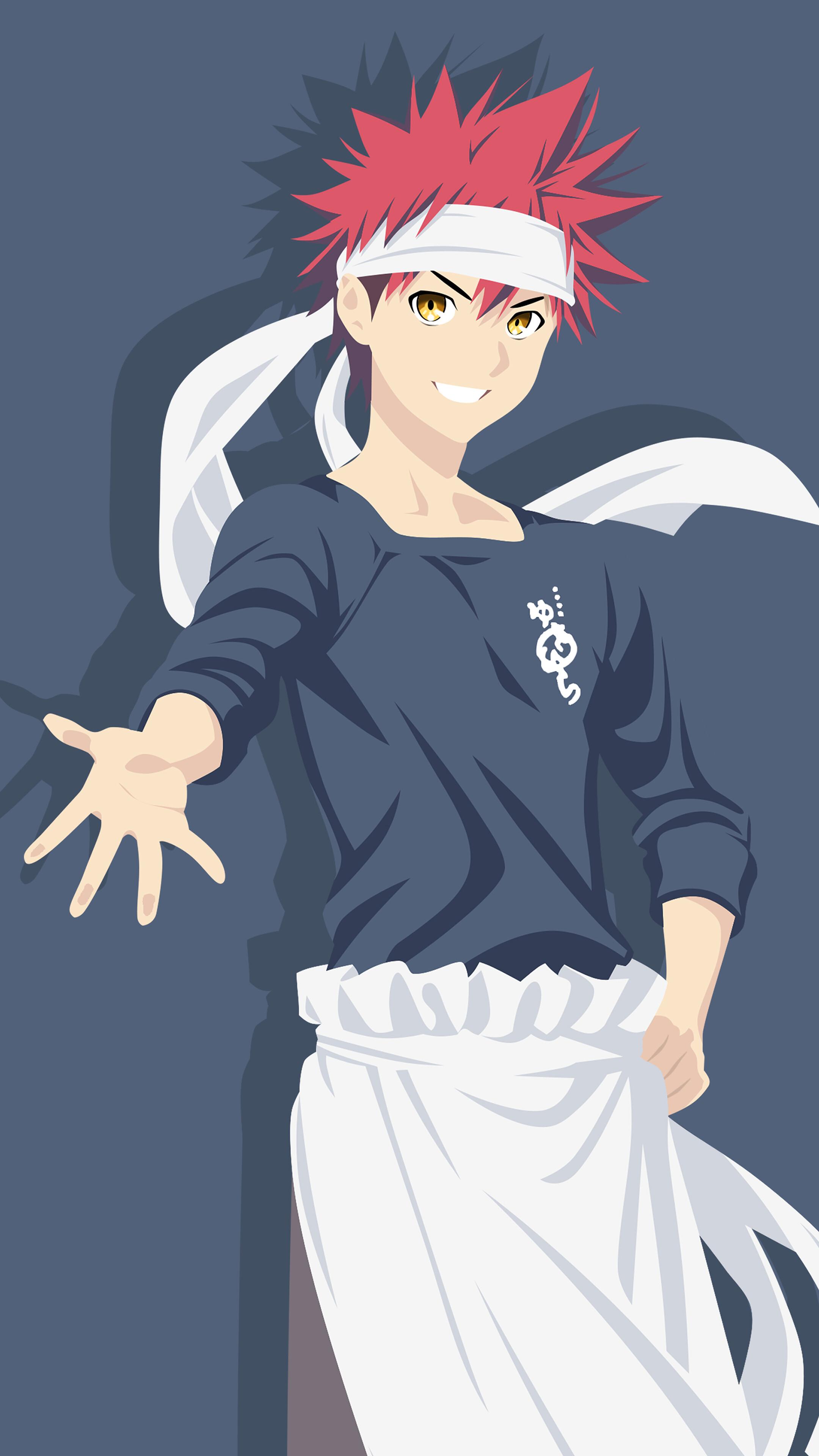 2160x3840 Food Wars, Soma Yukihira, Anime, Minimalist, 8K wallpaper Gallery HD Wallpaper