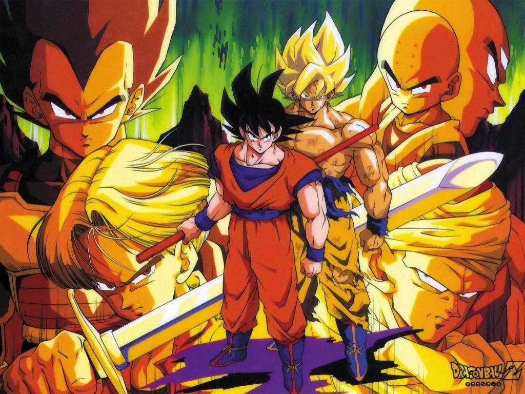 1024x768 Goku flies off into the sunset on a bicycle!!!