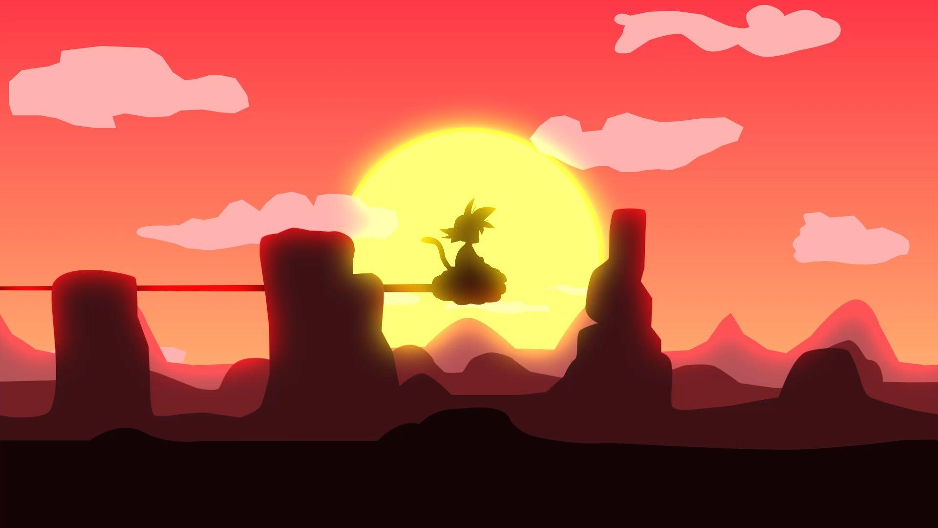 Goku sunset wallpapers top free goku sunset backgrounds wallpaperaccess
