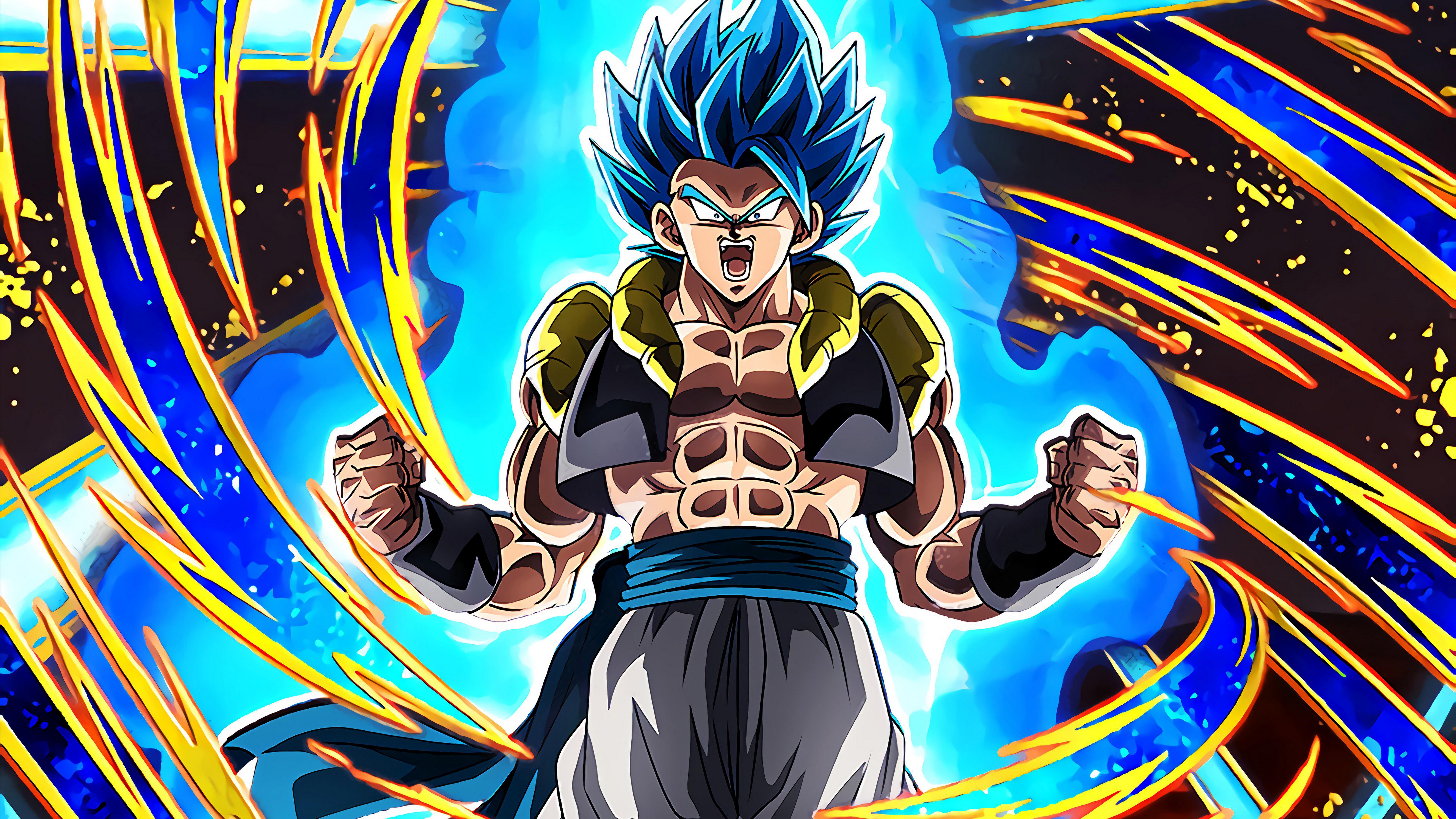 7680x4320 Gogeta Super Saiyan Blue Dragon Ball Super: Broly 4K Wallpaper