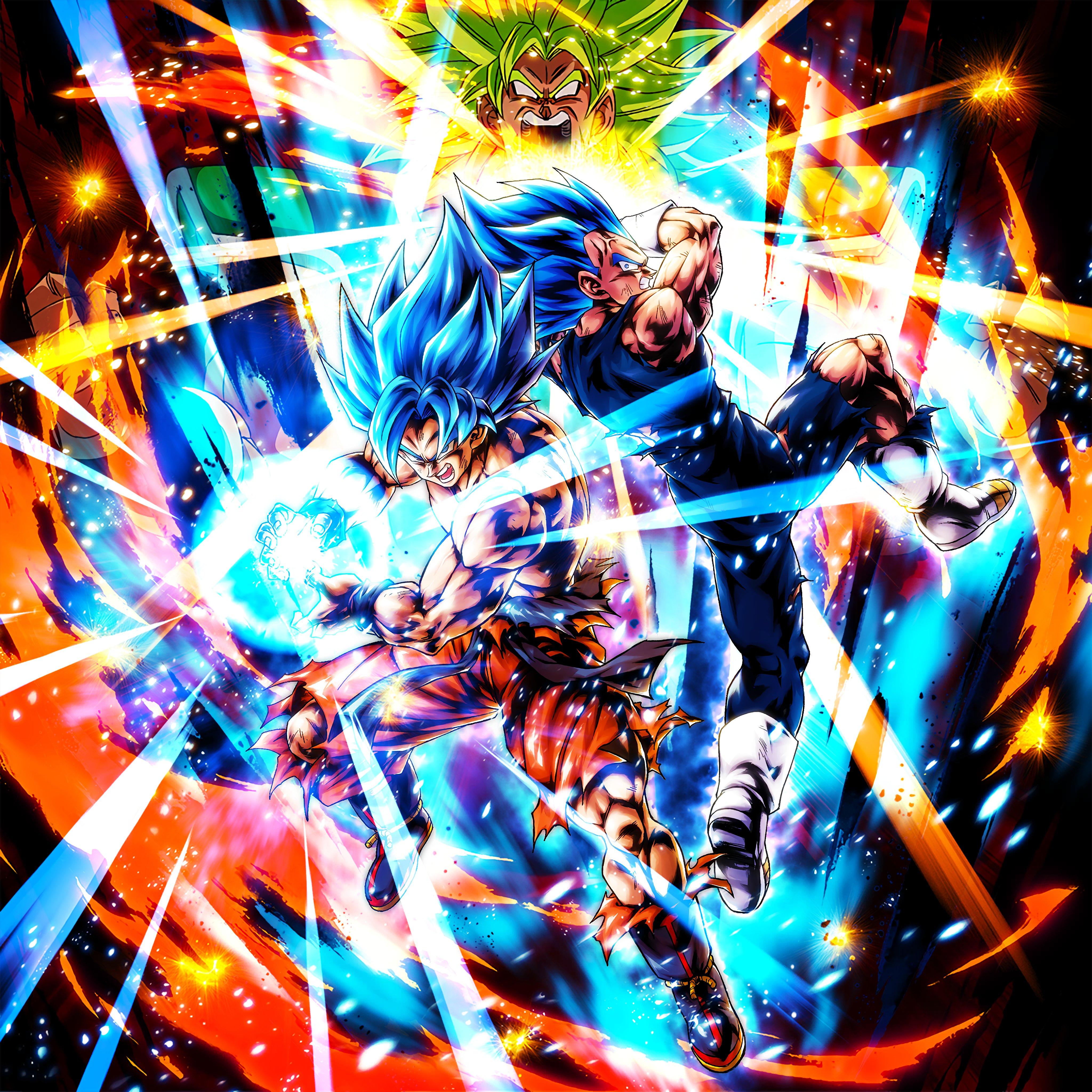 4096x4096 John Legends Limited Sparking Super Saiyan God SS Goku & Vegeta HD + 4K PC Wallpaper + 4K Phone Wallpaper Version! #DBLegends #DragonBallLegends