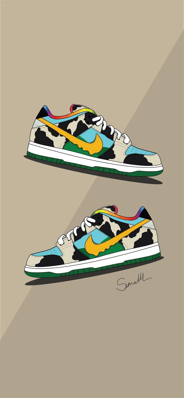640x1384 My latest Sneaker work: Dunk Low B&J Phone Wallpaper
