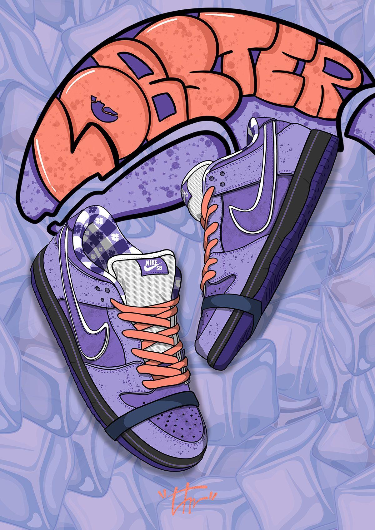 1200x1697 Nike SB Dunk Low Concepts Purple Lobster. Sneakers illustration, Sneaker head, Purple lobster