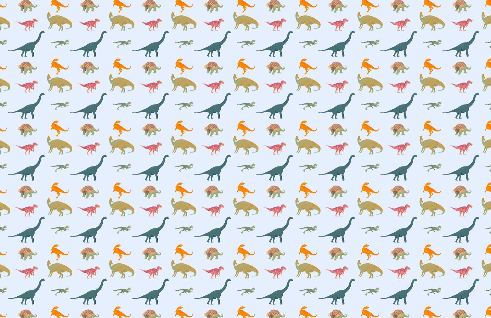 1650x1070 Blue Dinosaur Pattern Wallpaper